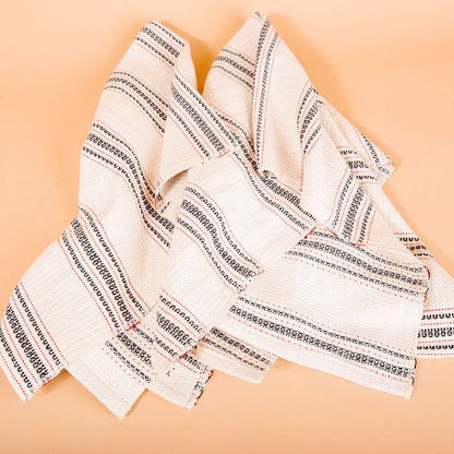 Mistari Placemats, Napkins, and Striped Tea Towel Set