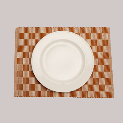 S/4 Handloomed Checkered Placemats