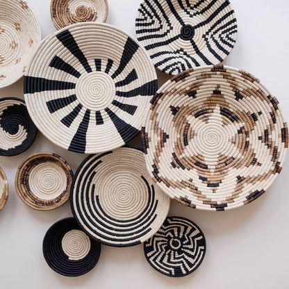 Small Basket Collection ~ Echo, Monochrome Daisy, Open Space, Simple Spiral, Starburst, Tribal Shield