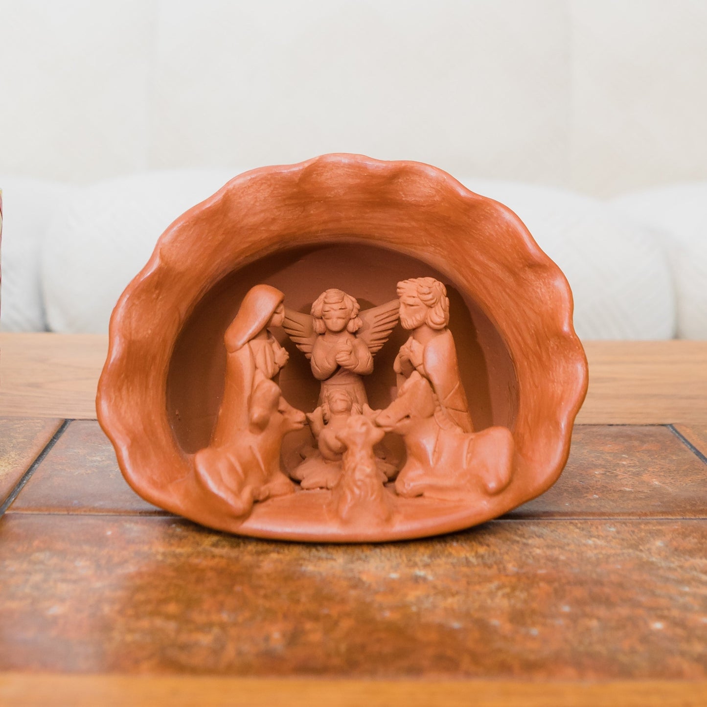 Terracotta Shell Nativity Scene - Small and Large