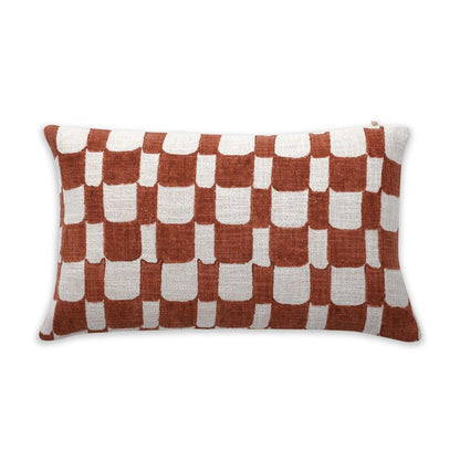 Checkered Block Printed Pillow