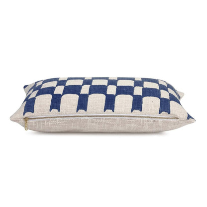 Checkered Block Printed Pillow