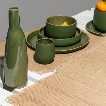 Jute Table Decor Set - Placemat and Table Runner for Natural Home Styling