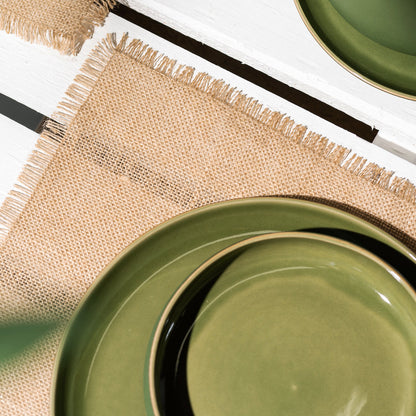 Jute Table Decor Set - Placemat and Table Runner for Natural Home Styling