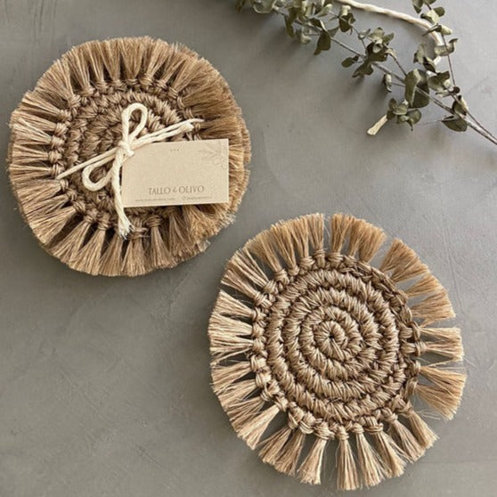 Fique Placemat and Coaster Set - Includes Napkin Ring and Set of 4 Each