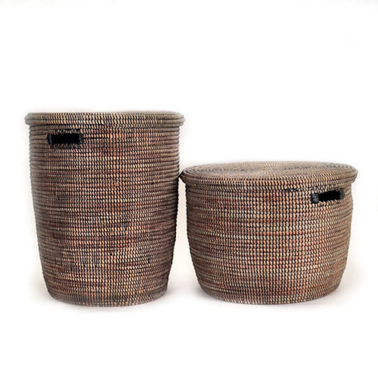 Flat Lid Floor Baskets - Storage Baskets for Organizing and Home Decor