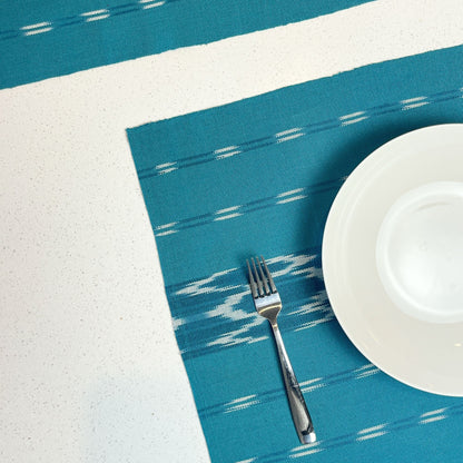 Serpentine Ikat Woven Placemat and Table Runner