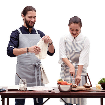 Crossback and Waist Bib Aprons - Blue and Striped Designs