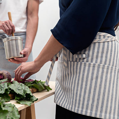 Crossback and Waist Bib Aprons - Blue and Striped Designs