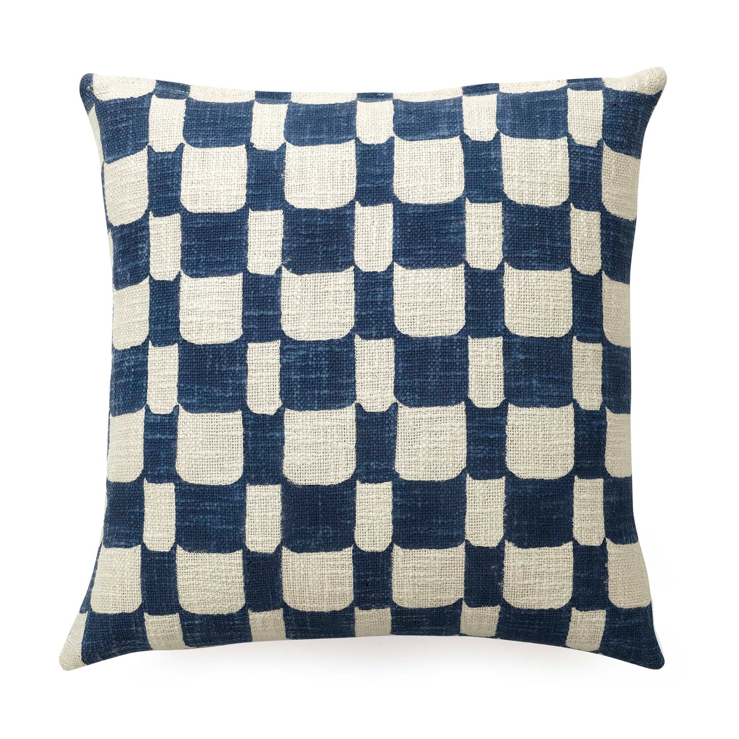 Checkered Block Printed Pillow