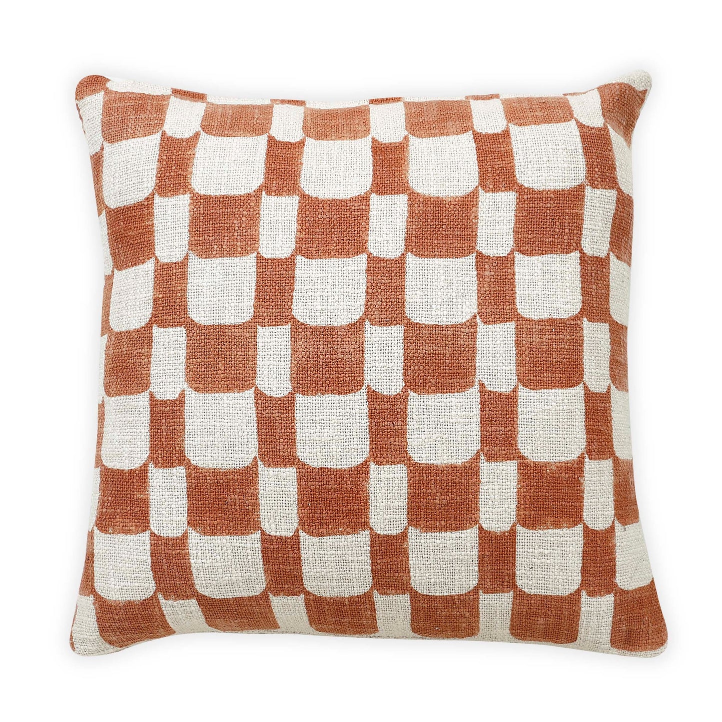 Checkered Block Printed Pillow