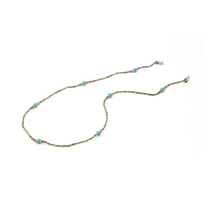 Eyeglass Holder and Chain - Turquoise, Bronze, Chunky, Multi-Colored Design