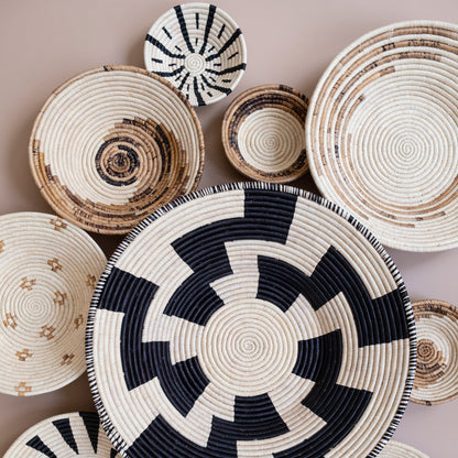 Small Basket Collection ~ Echo, Monochrome Daisy, Open Space, Simple Spiral, Starburst, Tribal Shield