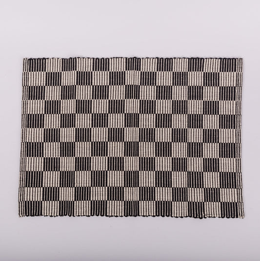 S/4 Handloomed Checkered Placemats