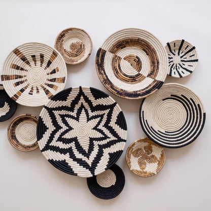 Small Basket Collection ~ Echo, Monochrome Daisy, Open Space, Simple Spiral, Starburst, Tribal Shield