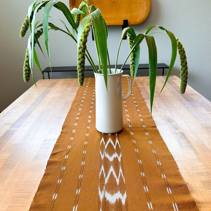 Serpentine Ikat Woven Placemat and Table Runner