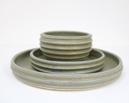 Ceramic Dining Collection - Feather Tray, Frogs Set, Hunny Bowls, Hunny Dinner Plates