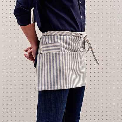 Crossback and Waist Bib Aprons - Blue and Striped Designs