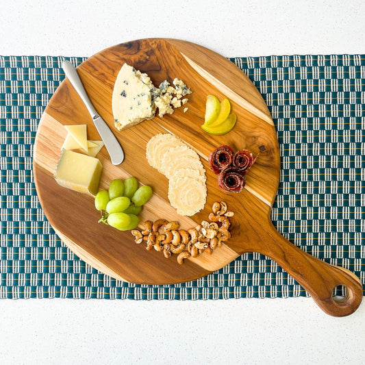 Heirloom Collection - Round Teak Serving Boards for Charcuterie & Appetizers