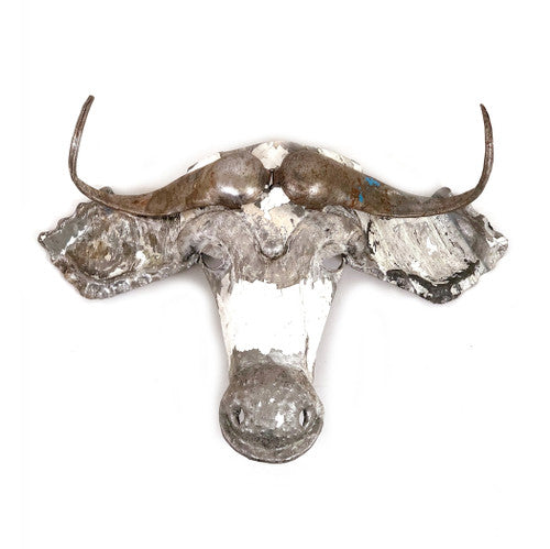 Recycled Metal Animal Masks Wall Art - Wildebeest, Springbok, Sable, Kudu, Elephant, Buffalo