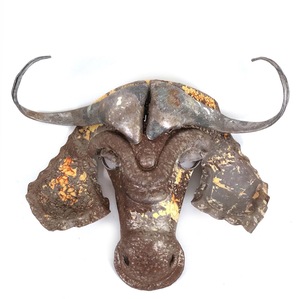 Recycled Metal Animal Masks Wall Art - Wildebeest, Springbok, Sable, Kudu, Elephant, Buffalo