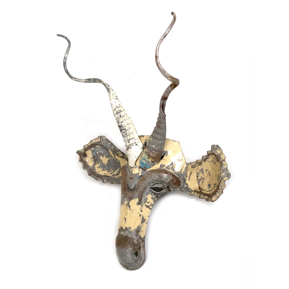 Recycled Metal Animal Masks Wall Art - Wildebeest, Springbok, Sable, Kudu, Elephant, Buffalo