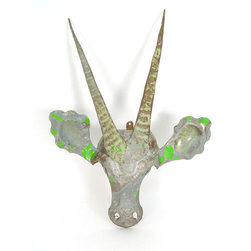 Recycled Metal Animal Masks Wall Art - Wildebeest, Springbok, Sable, Kudu, Elephant, Buffalo