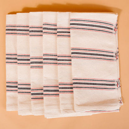 Mistari Placemats, Napkins, and Striped Tea Towel Set