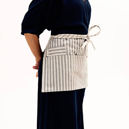 Crossback and Waist Bib Aprons - Blue and Striped Designs